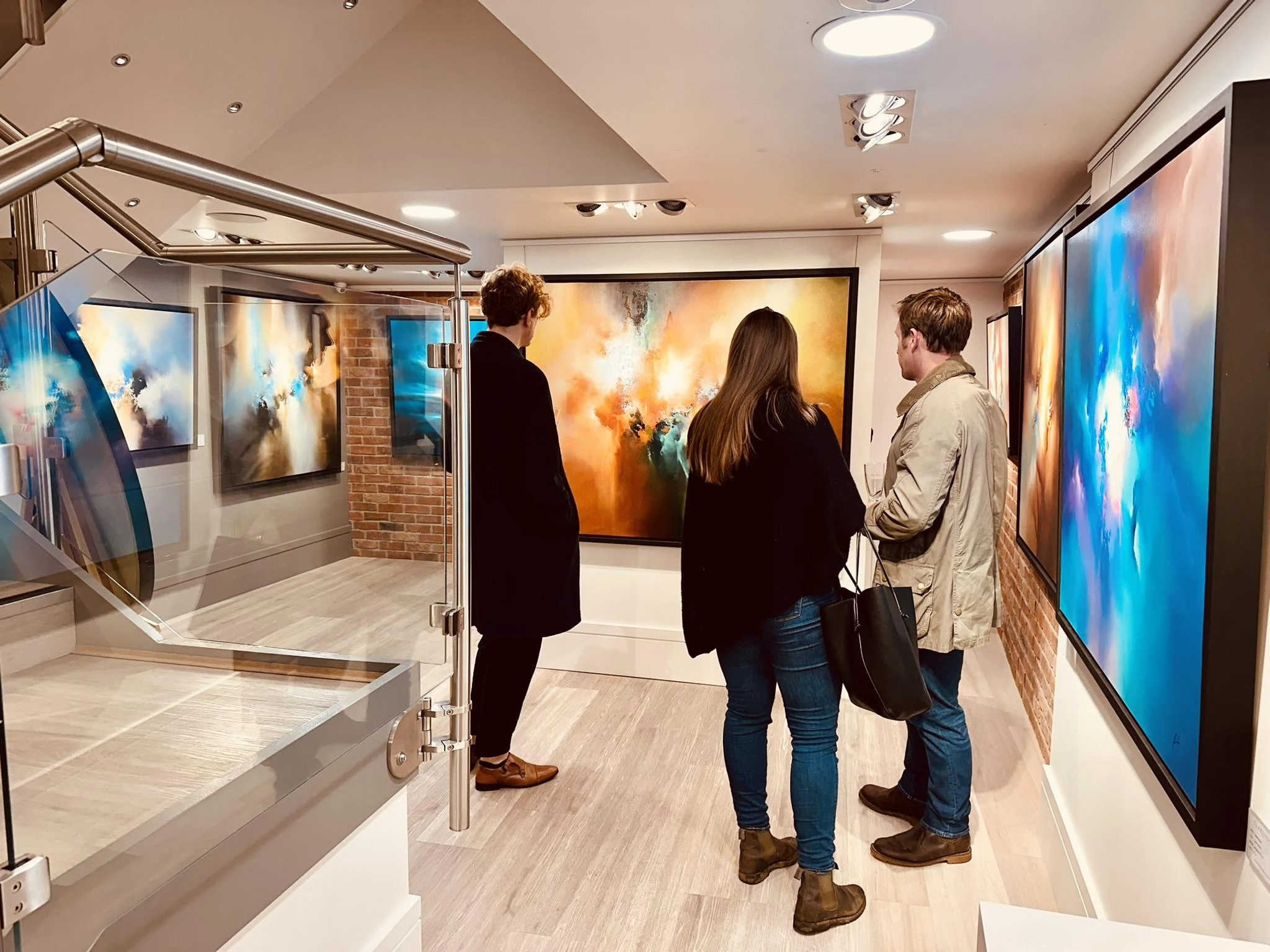 Art fair gallery exhibition with guests simonkenny art